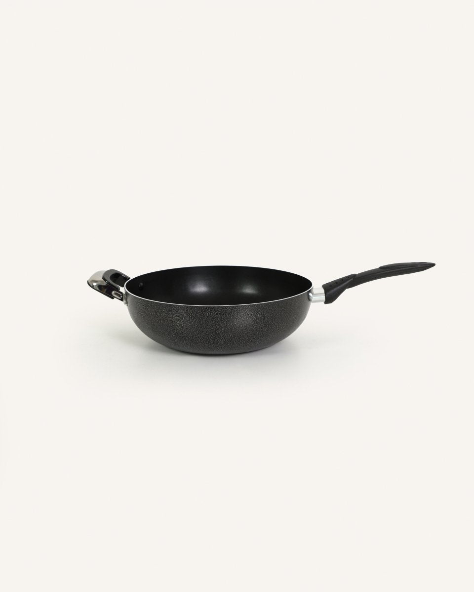 ATD Non - Stick Wok with Long and Ear Handle - Baitishk