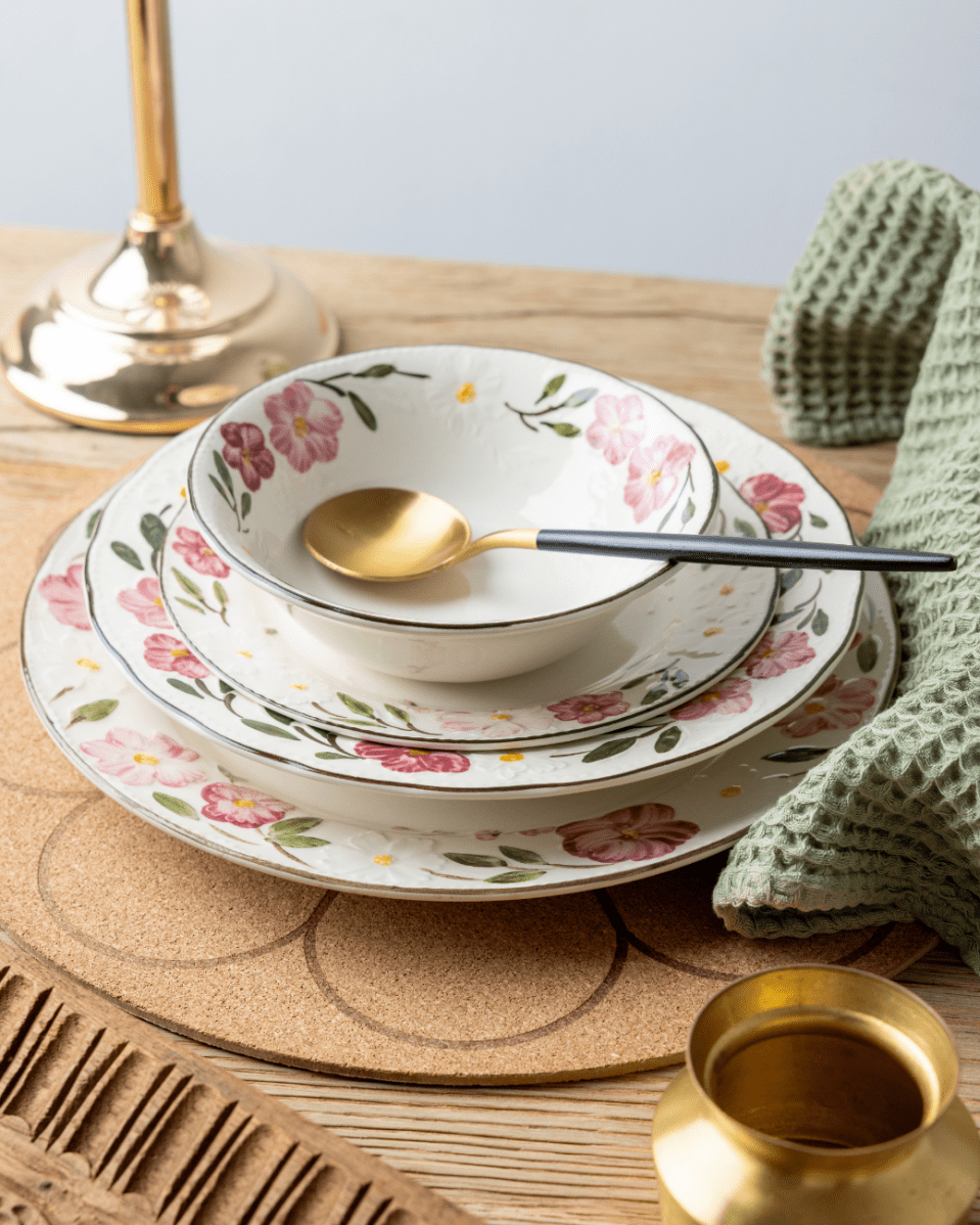 Claytan 24 Piece Dinner Set - Cherry Blossom - Baitishk