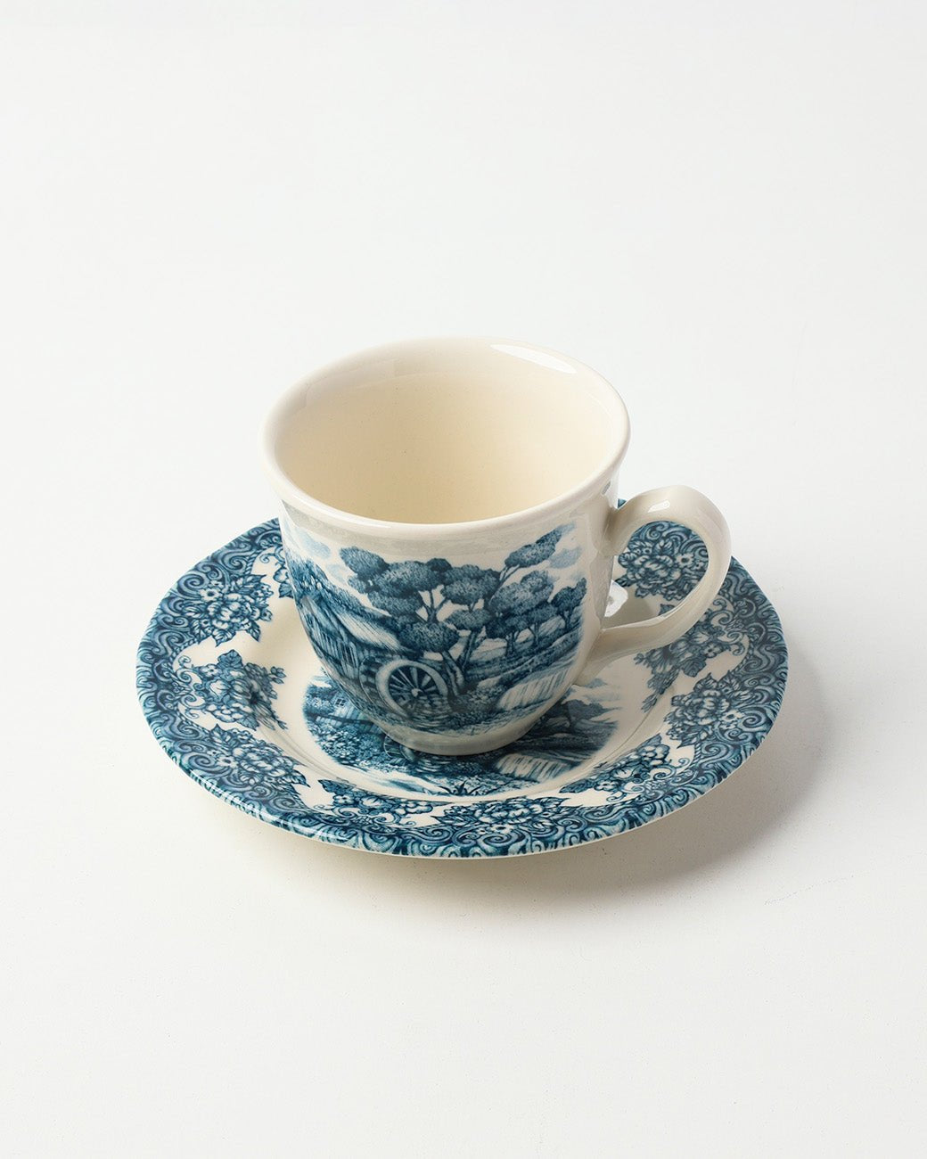 Claytan Cup & Saucer - Waterwheel Green - Baitishk
