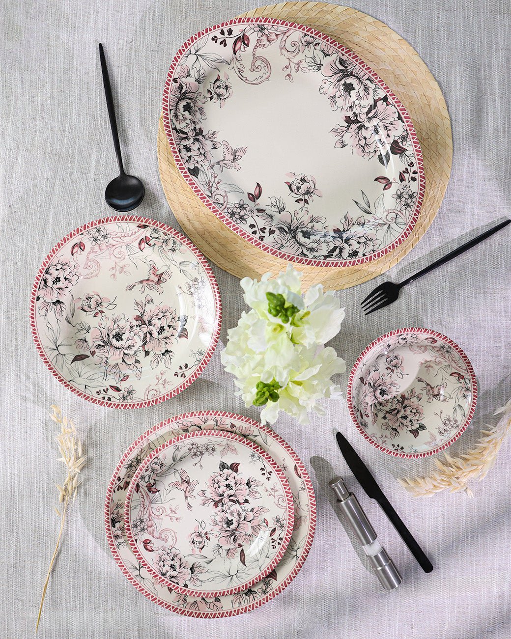 Claytan Dinnerware Collection - Vintage Garden Rose - Baitishk