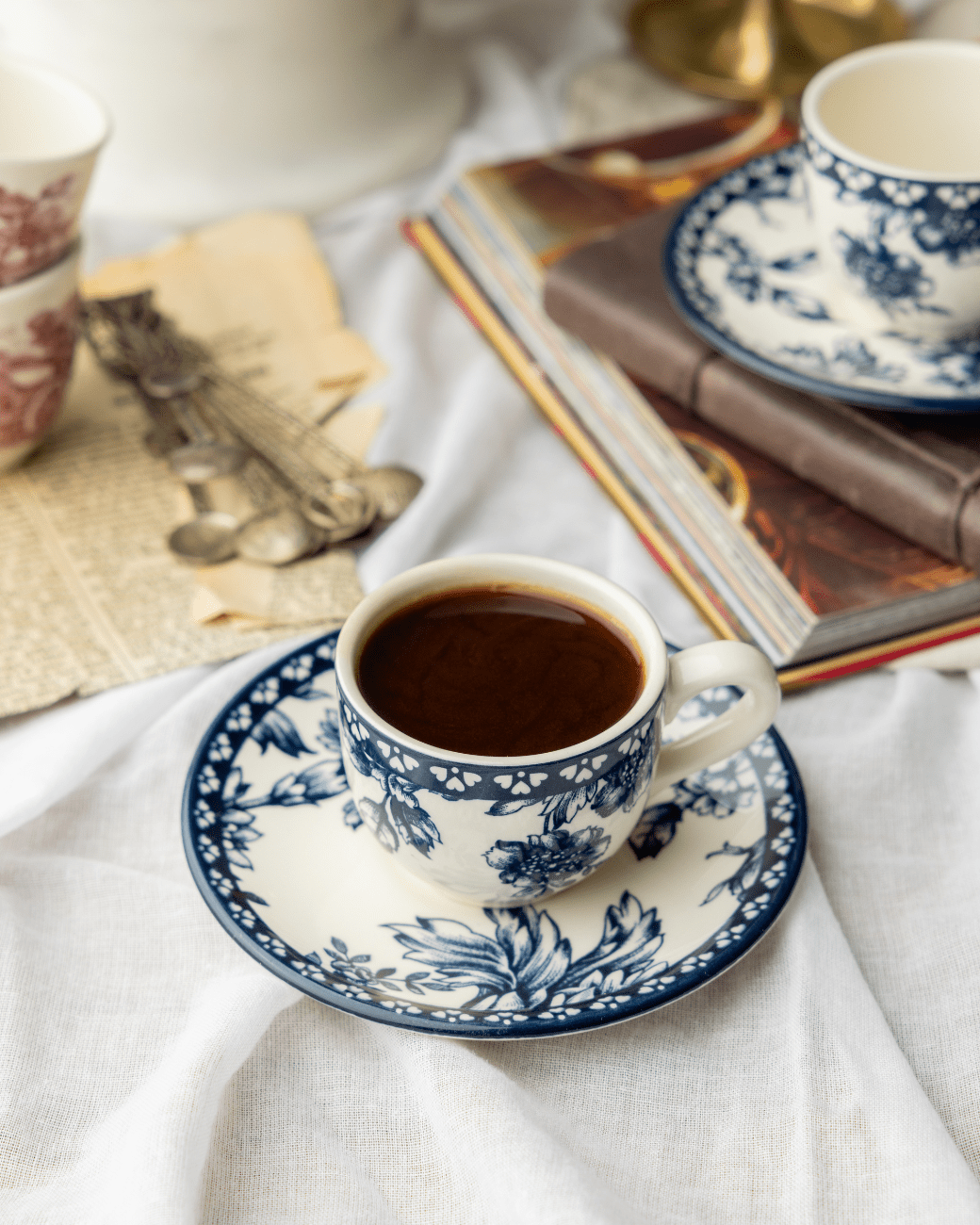 Claytan Espresso Cup Saucer - Dark Blue - Baitishk
