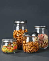 Glass Storage Jar with Metal Lid