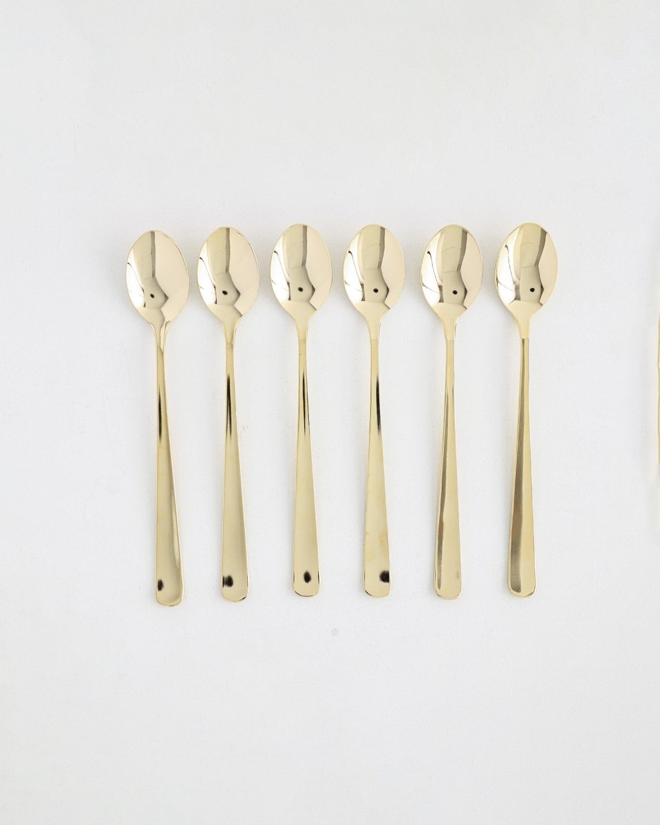Gold Plated Layluck Soda Spoon – 6 Pcs - Baitishk
