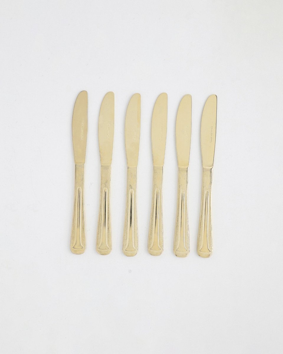 Gold Plated NCF Dessert Knife – 6 Pcs - Baitishk