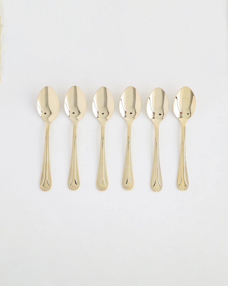 Gold Plated NCF Tea Spoon – 6 Pcs - Baitishk