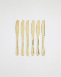 Gold Plated TB Dessert Knife - 6 Pcs