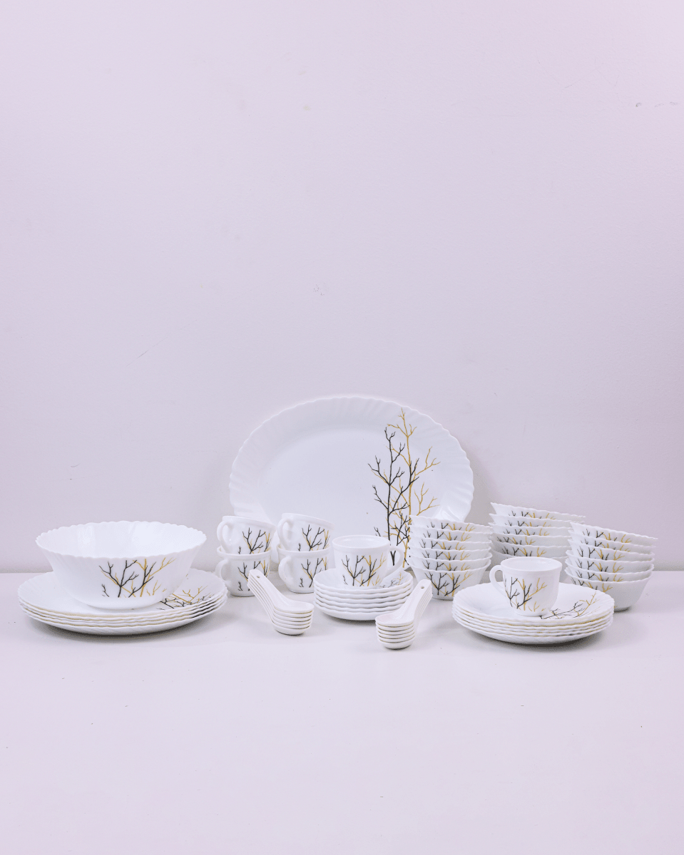 La Opala Classique Dinner Set, Golden Fall - Baitishk