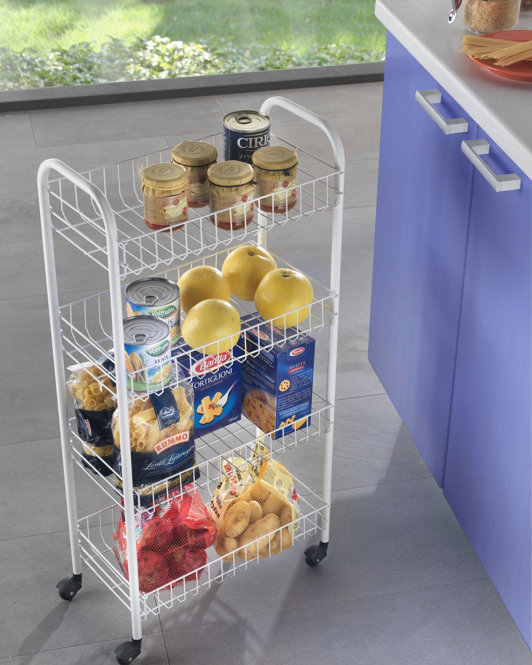 Metaltex 4 Tier Rolling Cart Pisa MT044