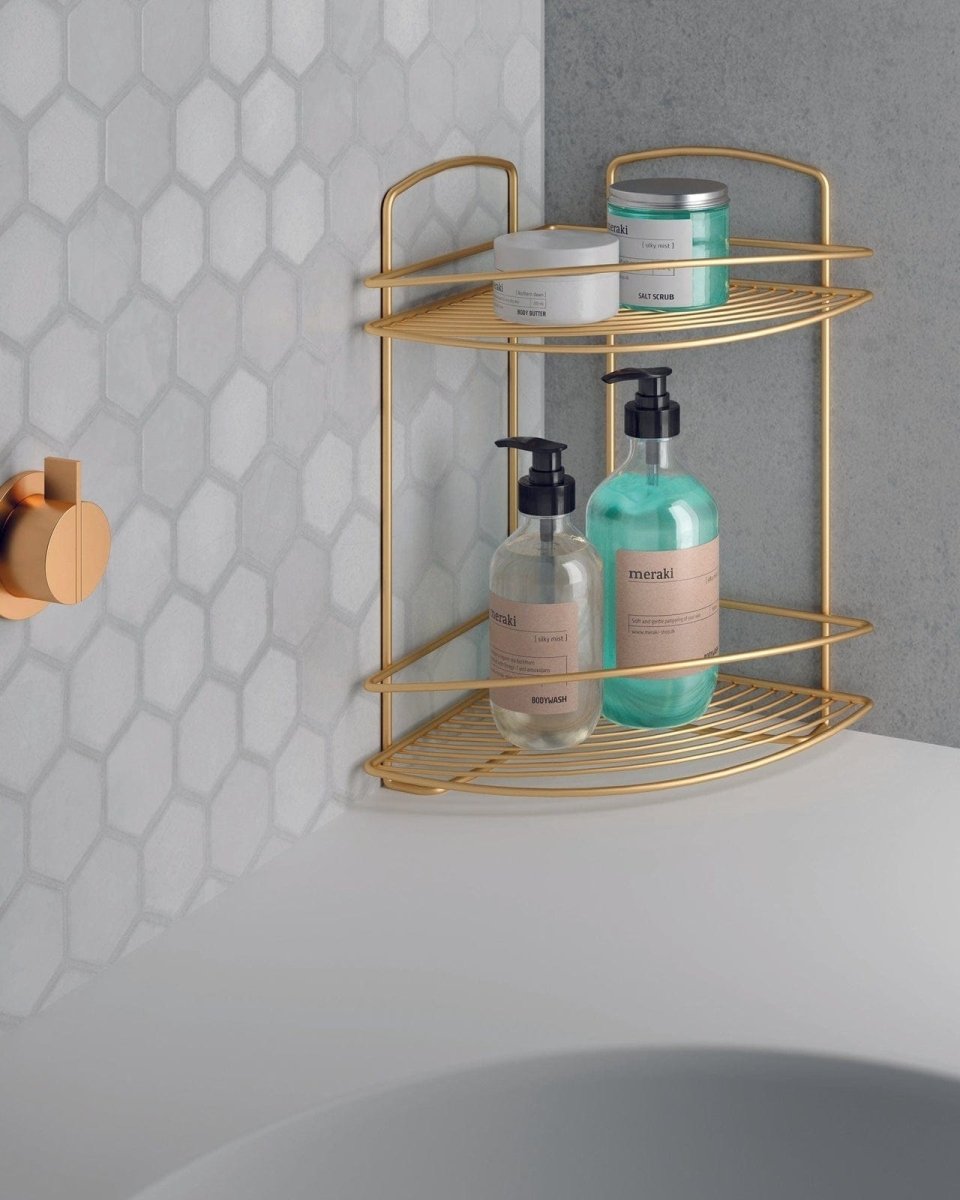 Metaltex Brass Onda 2 Tier Corner - Baitishk