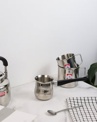 Zebra Gahwa Pot with Black Handle