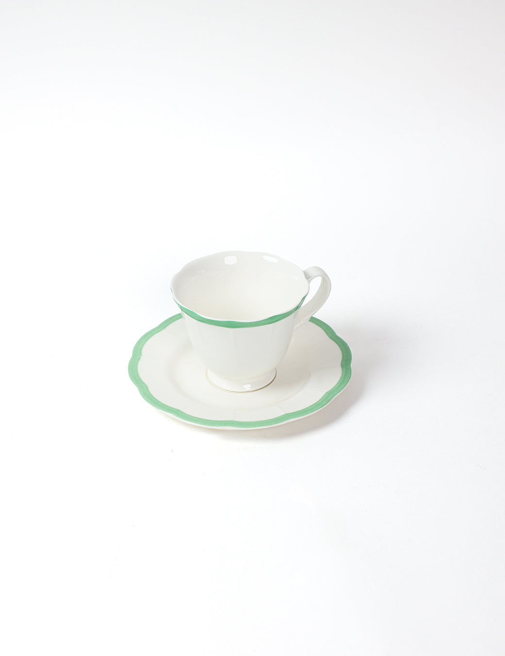 Claytan Chiara Footed Cup & Saucer - Chiara Green