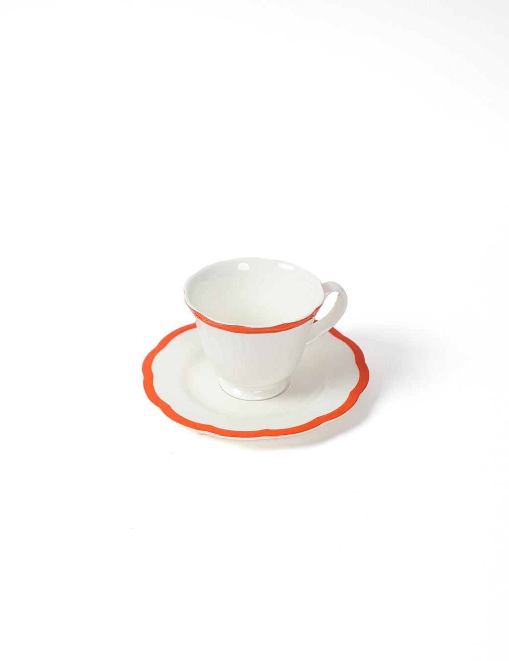 Claytan Chiara Footed Cup & Saucer - Chiara Orange