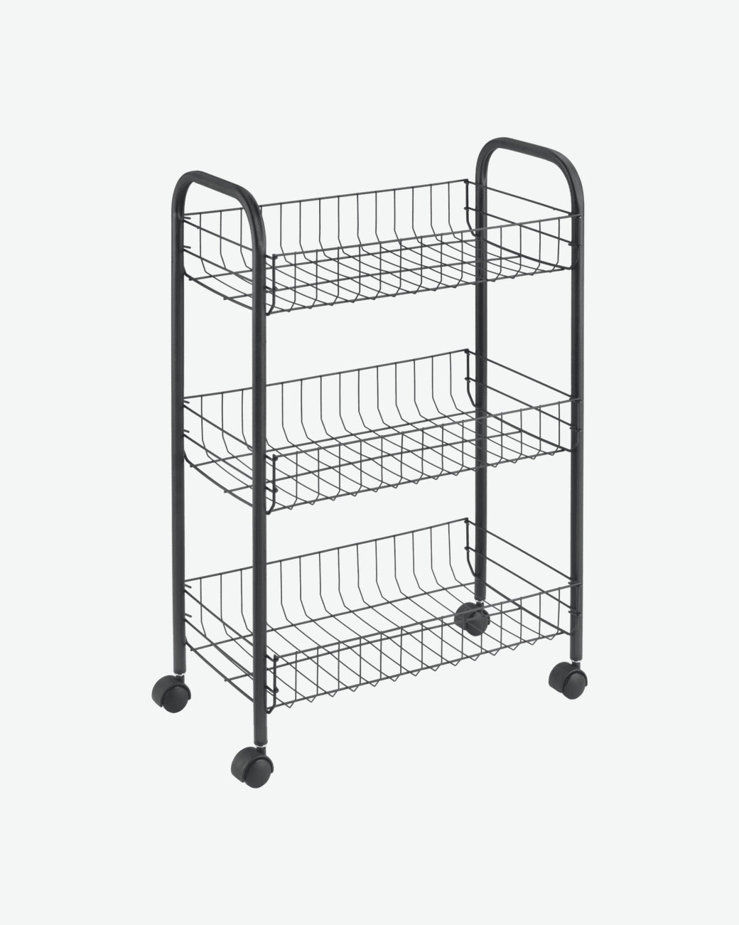 Lugano Rolling Cart , Matte Black