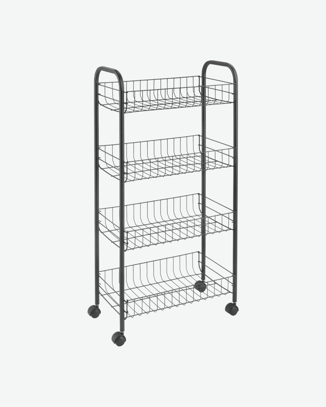 Ascona Rolling Cart, Matte Black