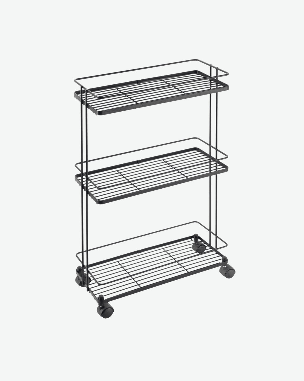 Slim Rolling Cart, Matte Black