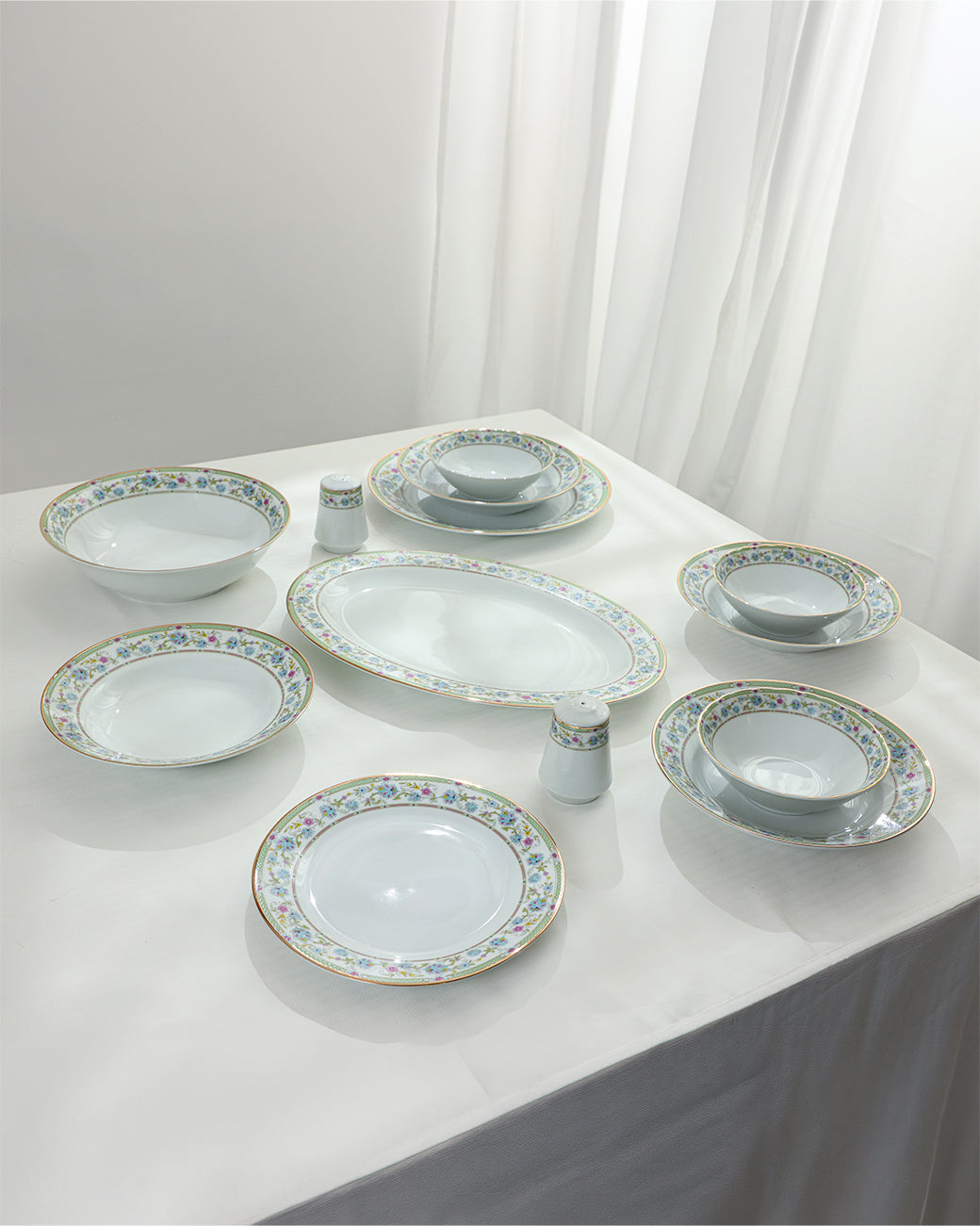 36 Pcs Porcelain Dinner Set, Floral Garden