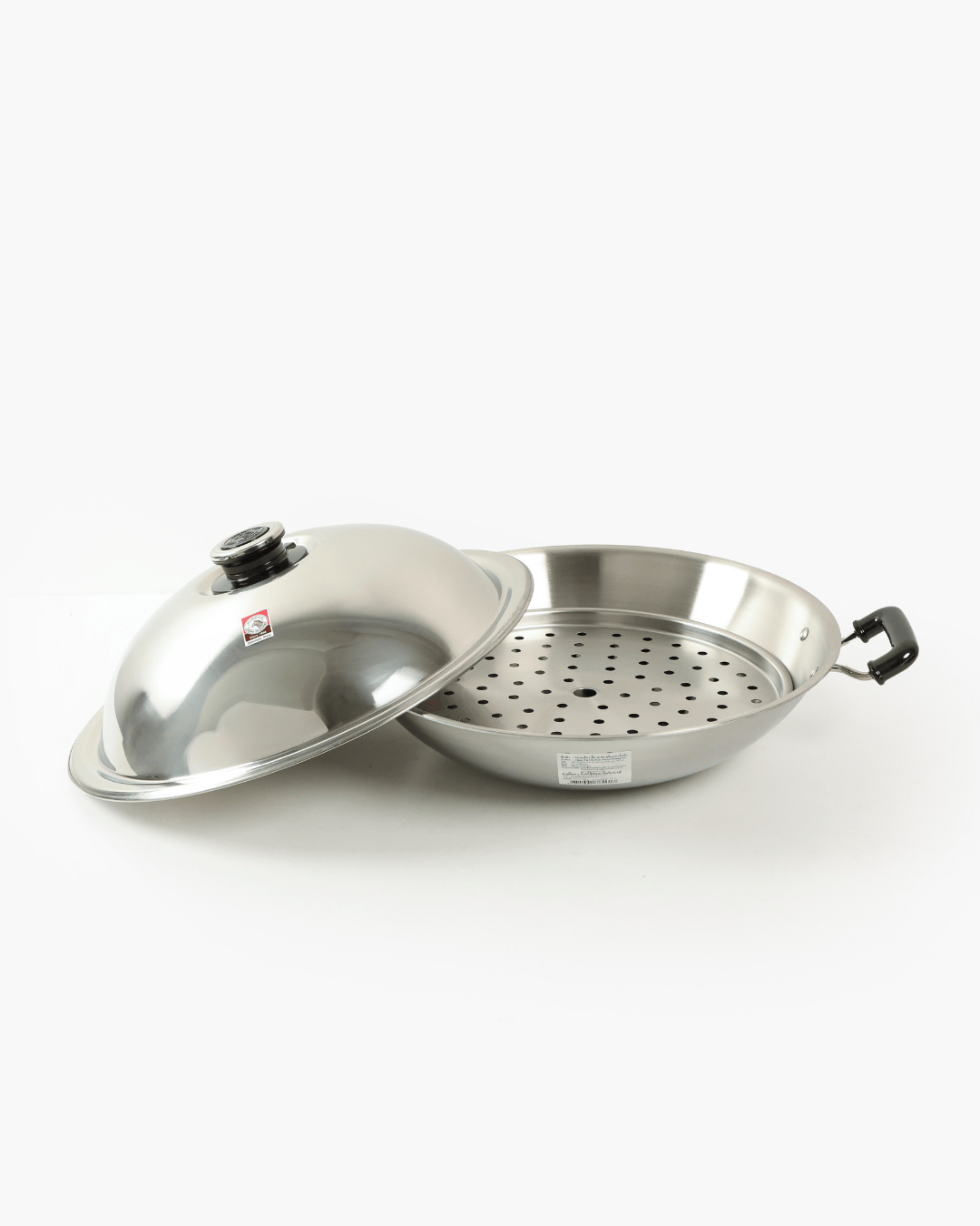 Chinese Wok with Lid & Steamer Set, 38 cm