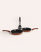 ATD Aluminium Non - Stick Fry Pan 3PC Set with Nylon Slotted Turner - Baitishk