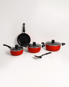 ATD Non - Stick Cookware 8PC Set with Glass Lids - Baitishk