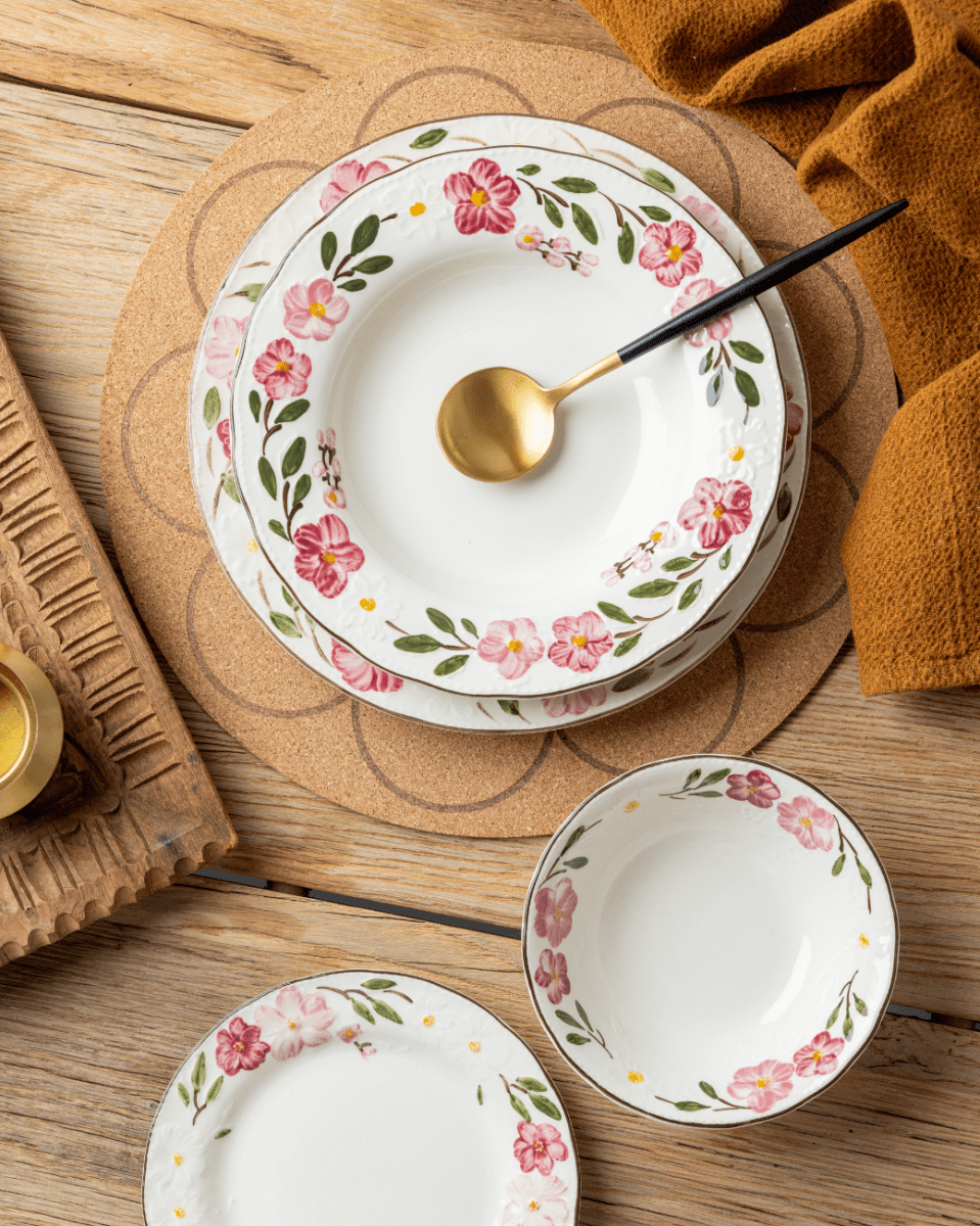 Claytan 24 Piece Dinner Set - Cherry Blossom - Baitishk