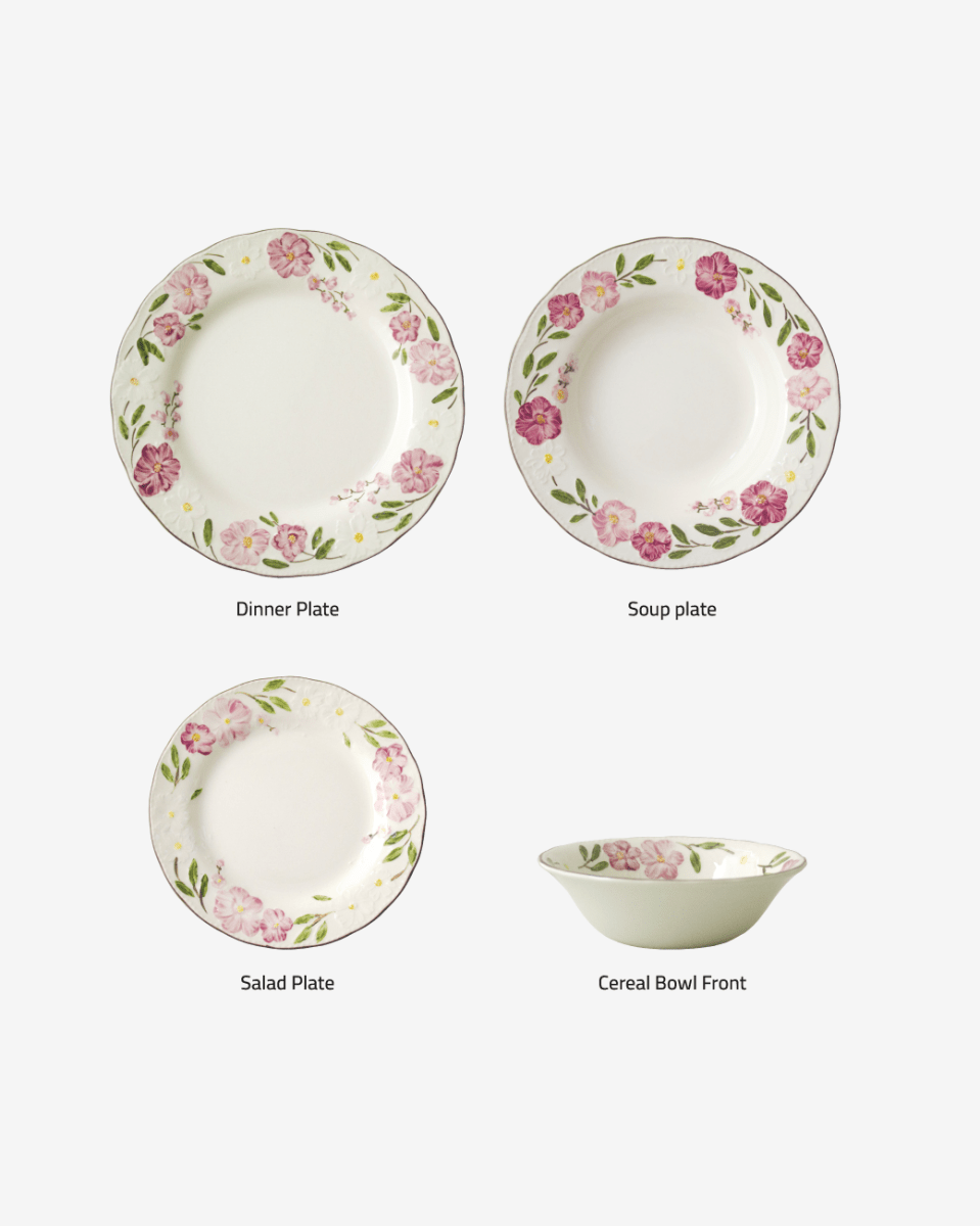 Claytan 24 Piece Dinner Set - Cherry Blossom - Baitishk