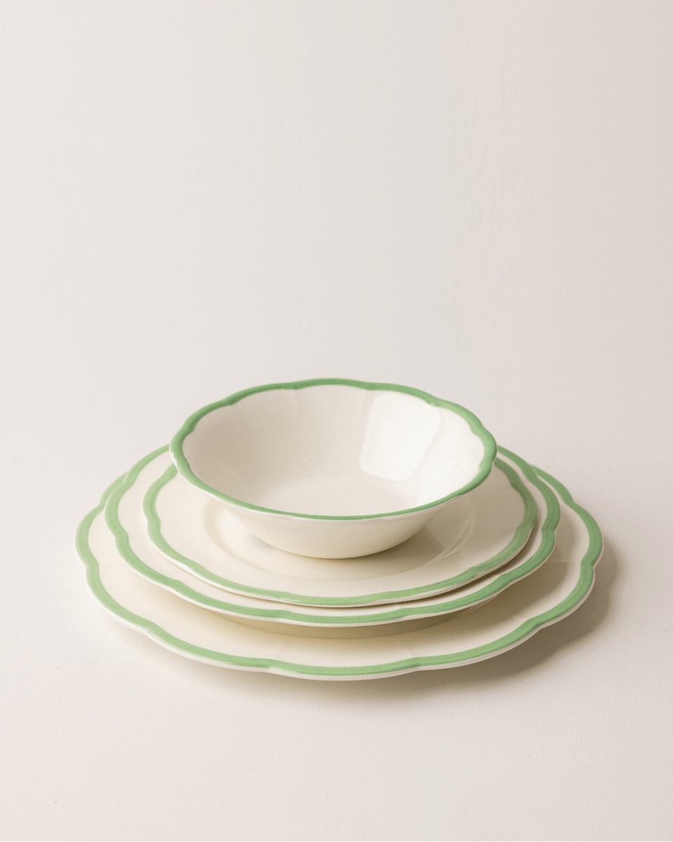 Claytan 24 Piece Dinner Set - Chiara Green - Baitishk