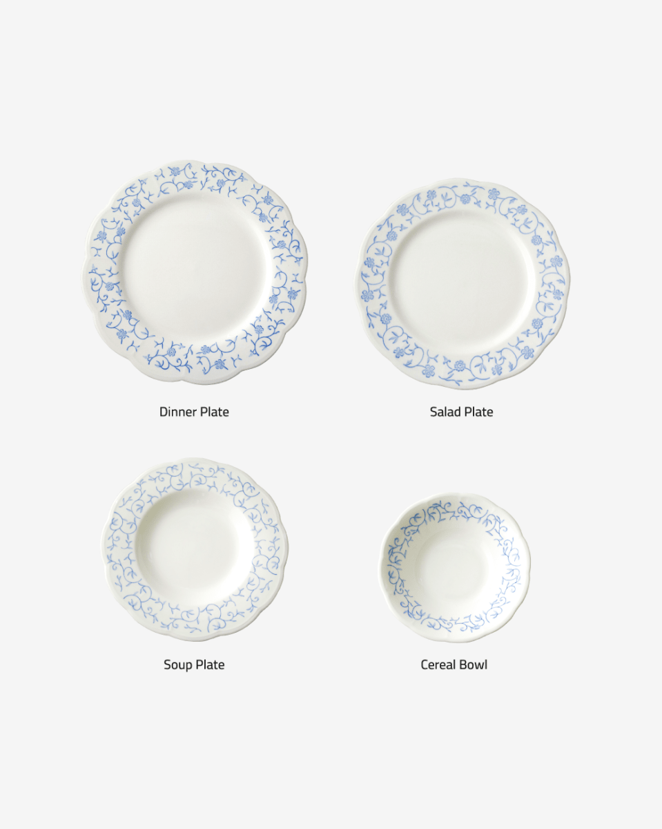 Claytan 24 Piece Dinner Set - Floral Joint - Baitishk