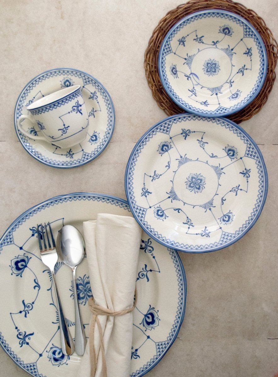 Claytan 24 Piece Dinner Set - Mellow Blue - Baitishk