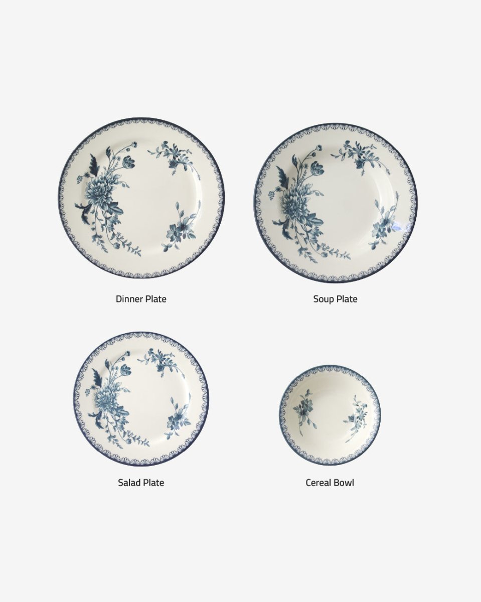 Claytan 24 Piece Dinner Set - Serenity Blue - Baitishk