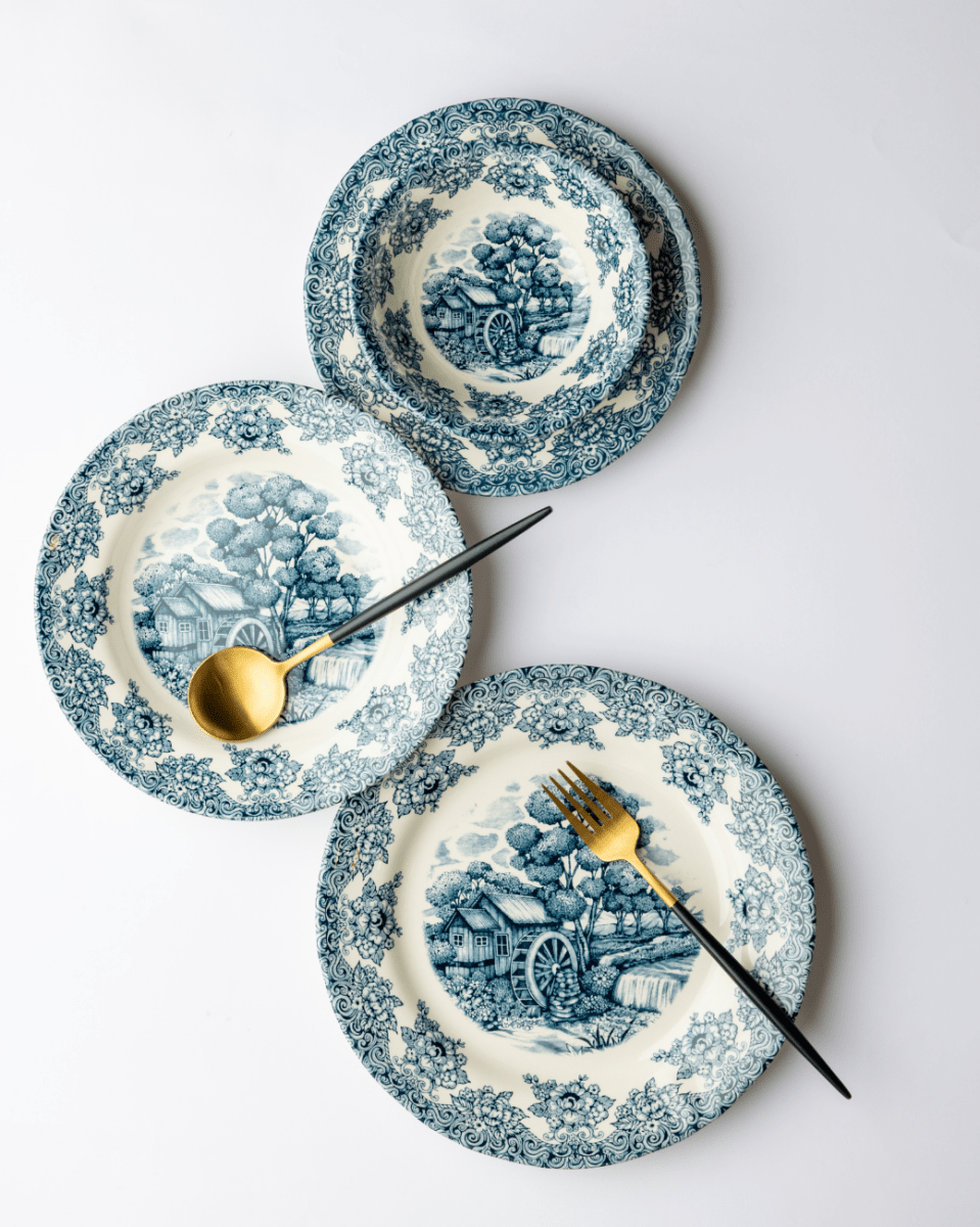 Claytan 24 Piece Dinner Set - Waterwheel Green - Baitishk