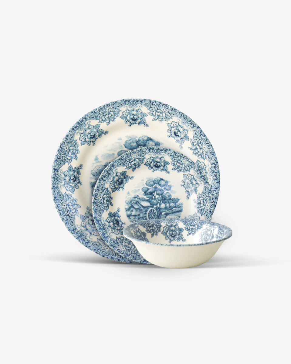 Claytan 24 Piece Dinner Set - Waterwheel Green - Baitishk