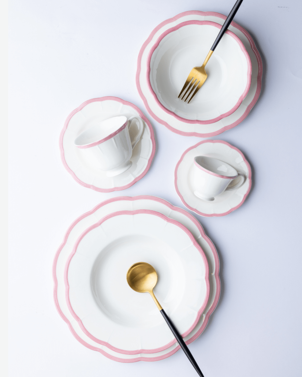 Claytan Dinner Set - Chiara Pink - Baitishk