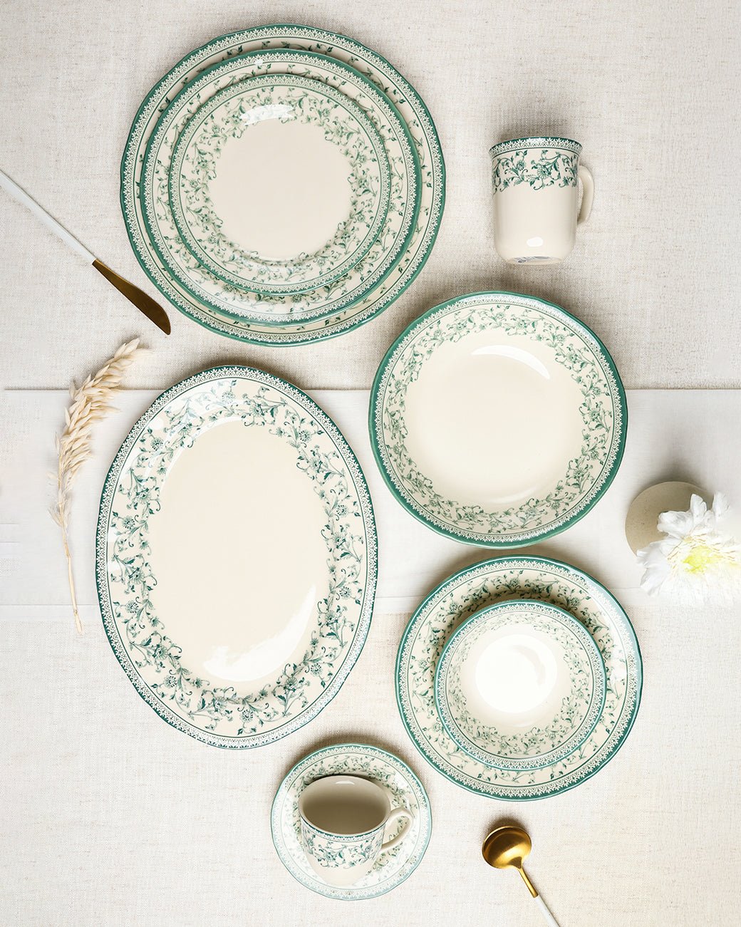 Claytan Dinnerware Collection - Aster Green - Baitishk
