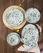Claytan Dinnerware Collection - Damask Green - Baitishk