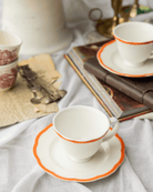 Claytan Espresso Cup Saucer - Chiara Orange - Baitishk