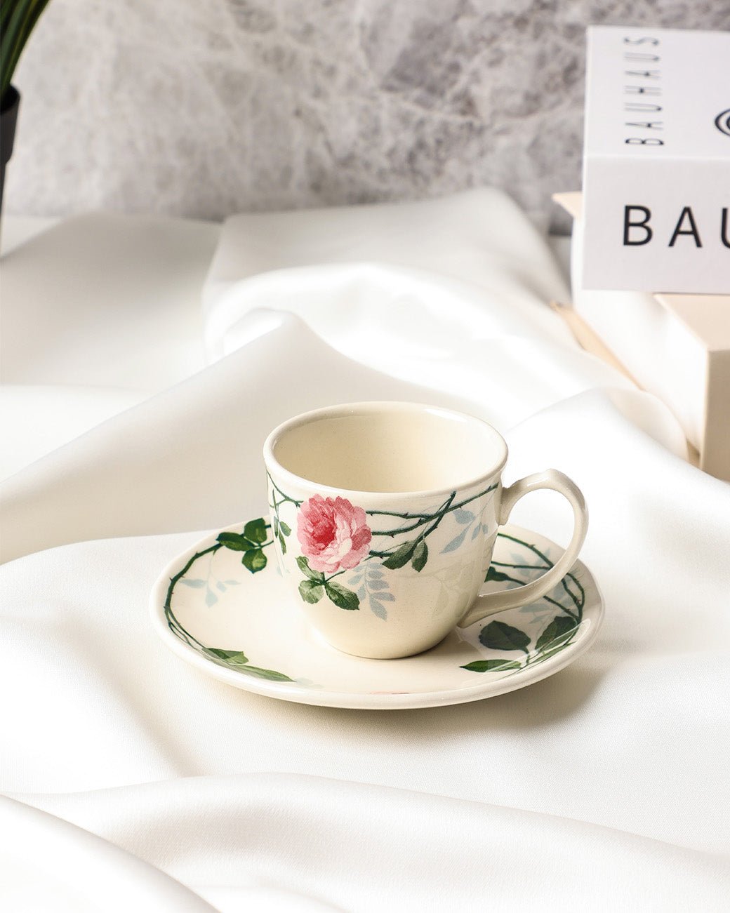 Claytan Espresso Cup Saucer - Humble Rose - Baitishk