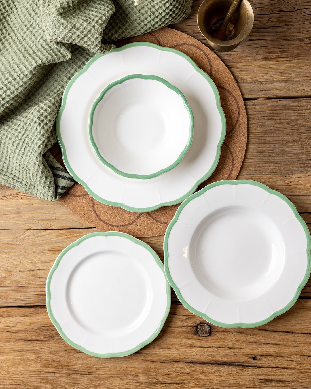 Claytan Soup Plate - Chiara Green - Baitishk