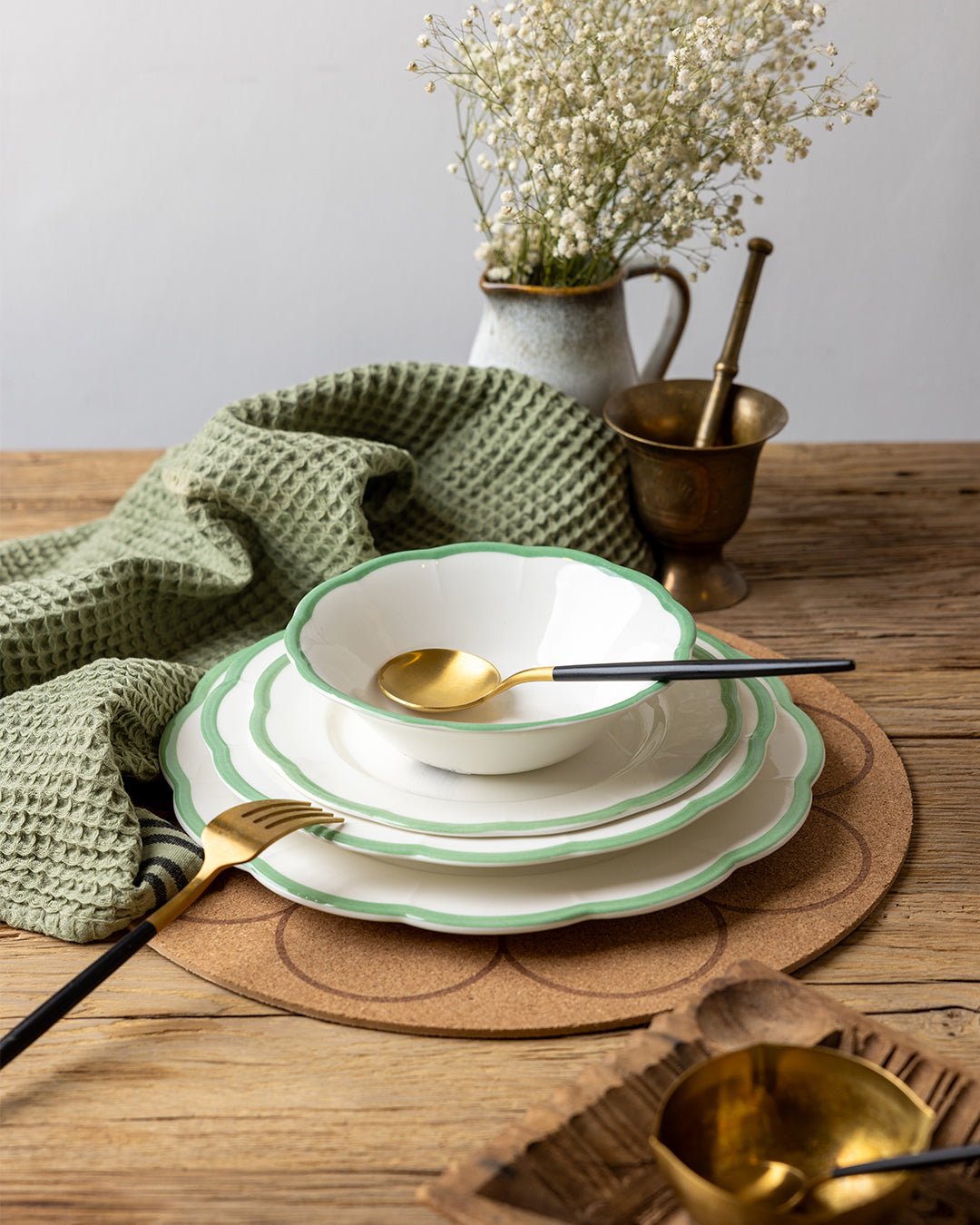 Claytan Soup Plate - Chiara Green - Baitishk