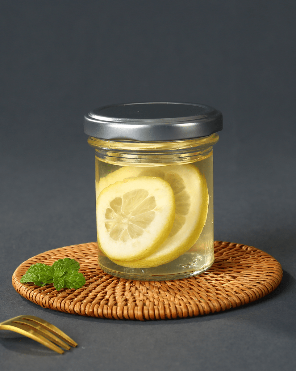 Glass Jar with Silver Lid, 110ml - Baitishk