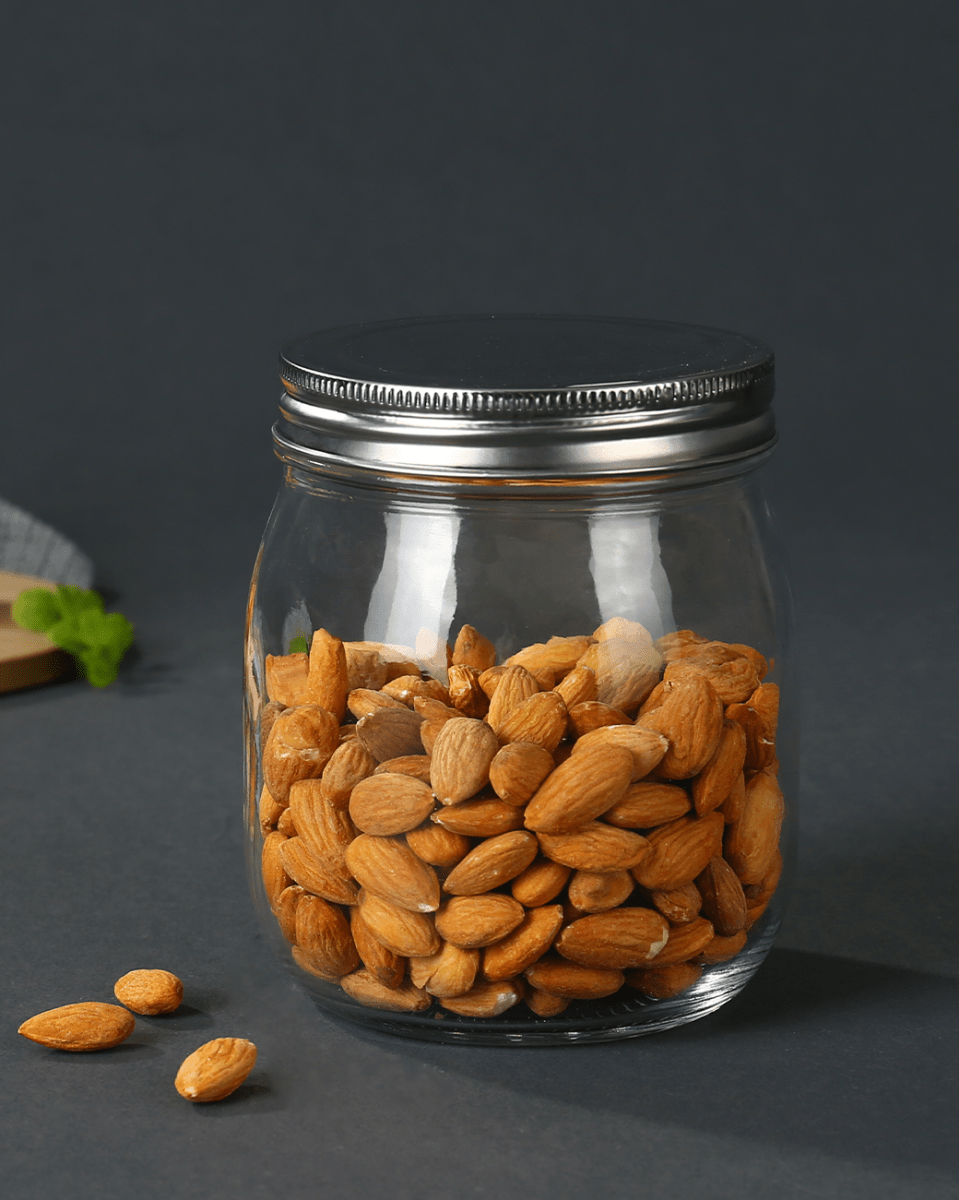 Glass Storage Jar with Metal Lid - Baitishk