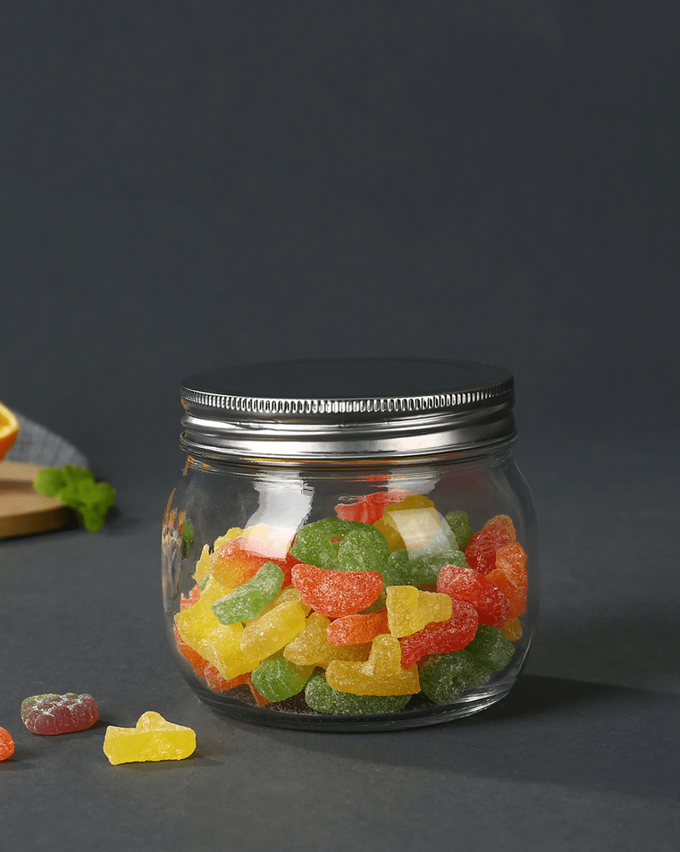 Glass Storage Jar with Metal Lid - Baitishk