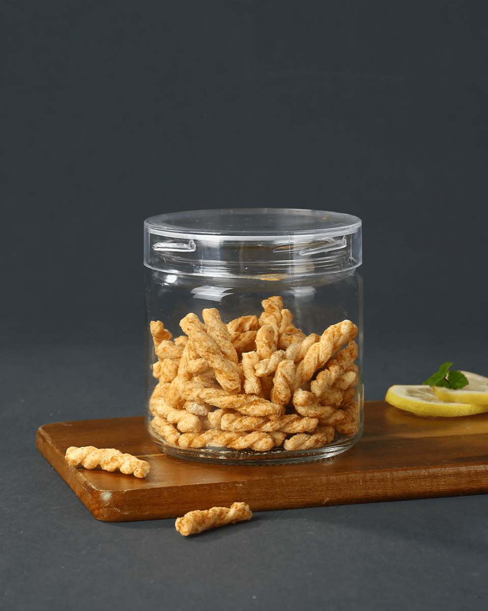Glass Storage Jar with Transparent Lid - Baitishk