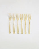 Gold Plated Layluck Dessert Fork – 6 Pcs - Baitishk
