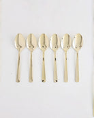 Gold Plated Layluck Dessert Spoon – 6 Pcs - Baitishk