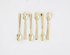 Gold Plated Layluck Mocca Spoon – 6 Pcs - Baitishk