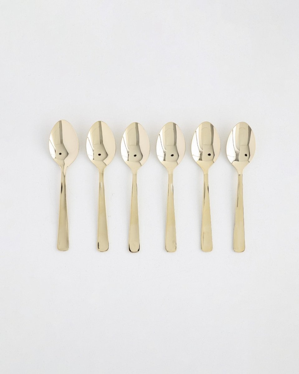 Gold Plated Layluck Tea Spoon – 6 Pcs - Baitishk