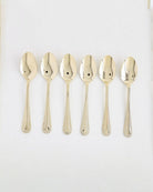 Gold Plated NCF Dessert Spoon – 6 Pcs - Baitishk