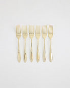 Gold Plated TB Dessert Fork – 6 Pcs - Baitishk