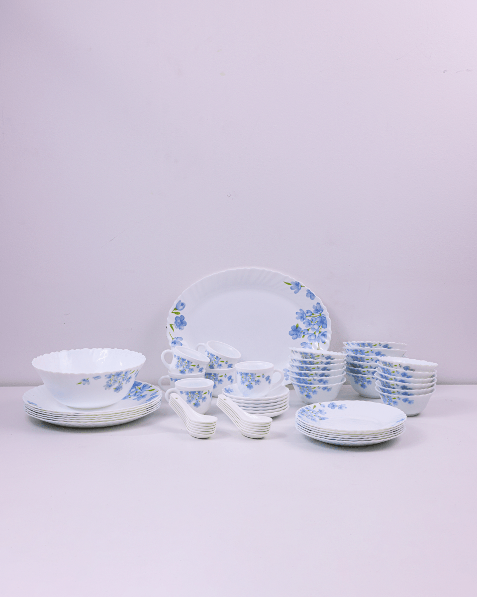 La Opala Classique Dinner Set, Aster Blue - Baitishk