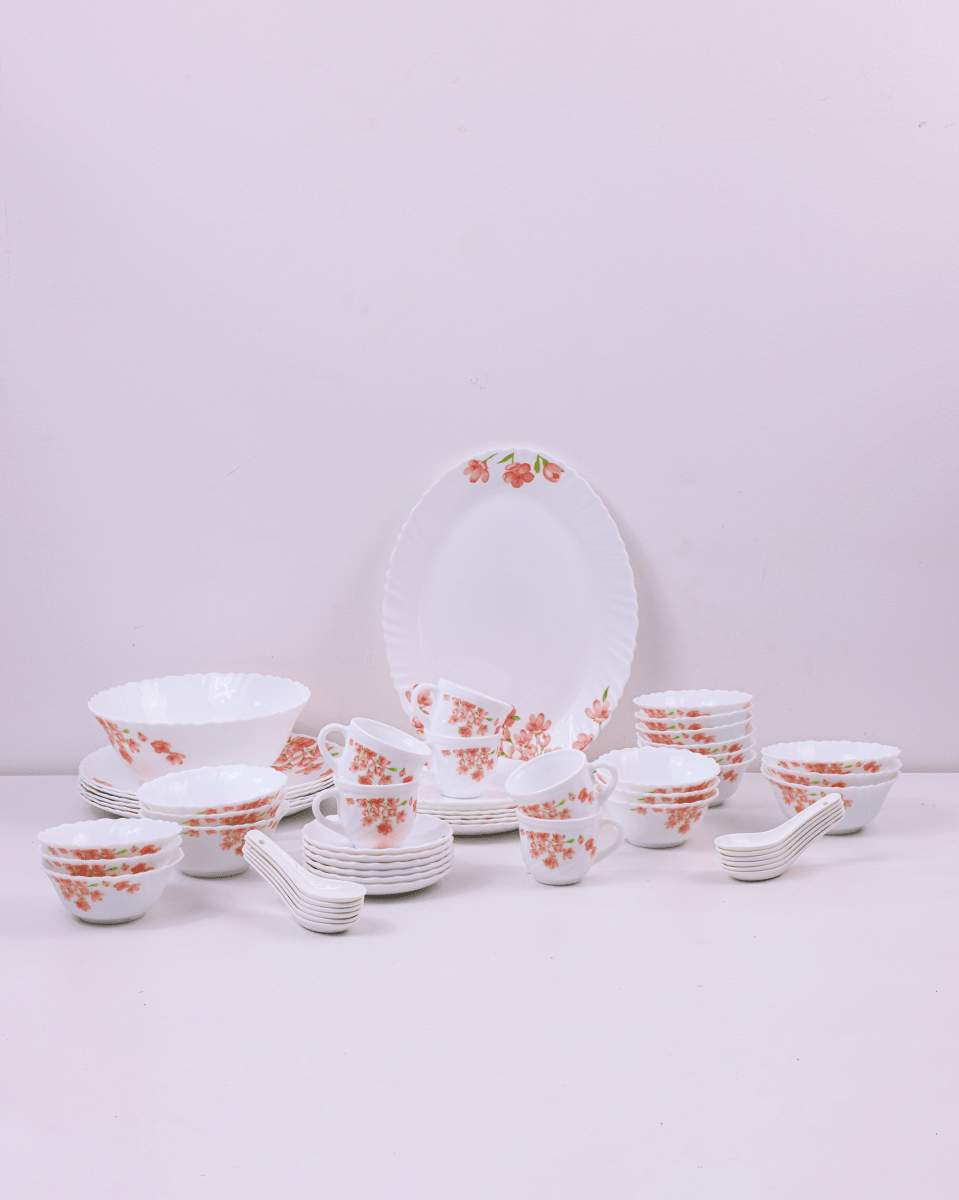La Opala Classique Dinner Set, Aster Pink - Baitishk